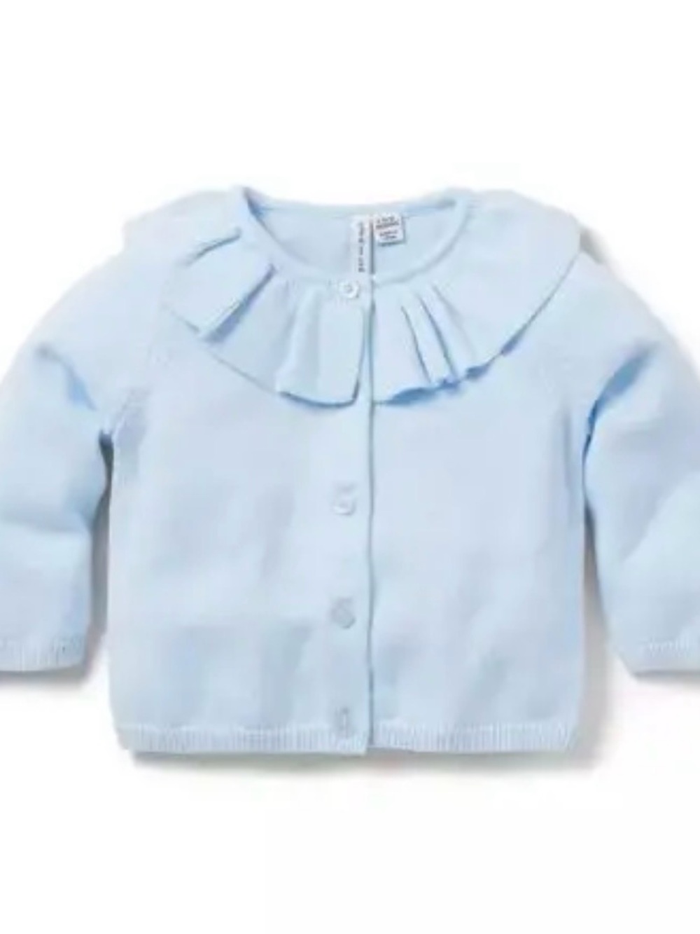 Janie and Jack Baby Blue Ruffle Collar Cardigan